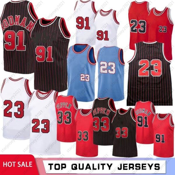 

scottie 33 pippen 23 michael men basketball jerseys dennis 91 rodman college north carolina university retro mesh camisetas de baloncesto 1, Black;red