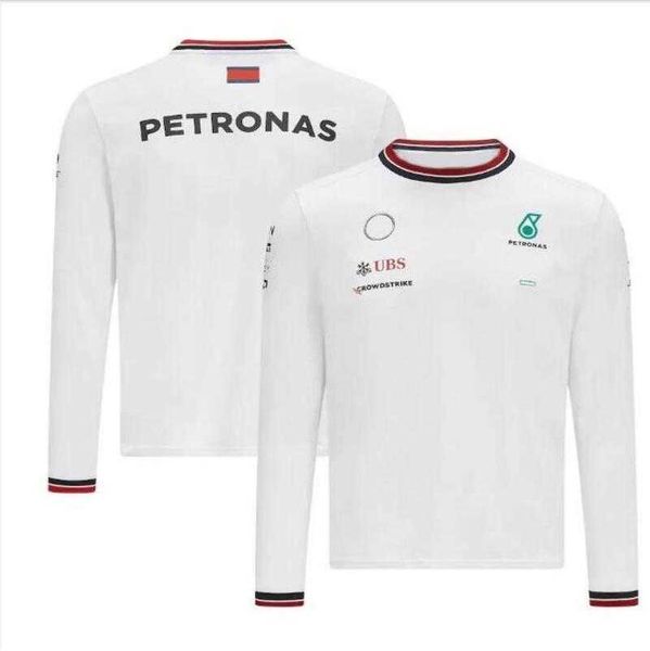 

petronas sweatshirts t shirts mercedes amg f1 formula one racing mens women casual long sleeve t-shirt benz lewis hamilton team work clothes, White;black