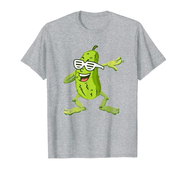 

dabbing pickle dancing cucumber lover funny t-shirt, White;black