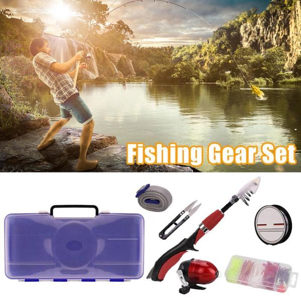 

fishing tackle box gear and equipment portable rod reel full kits beginner's suit accessories