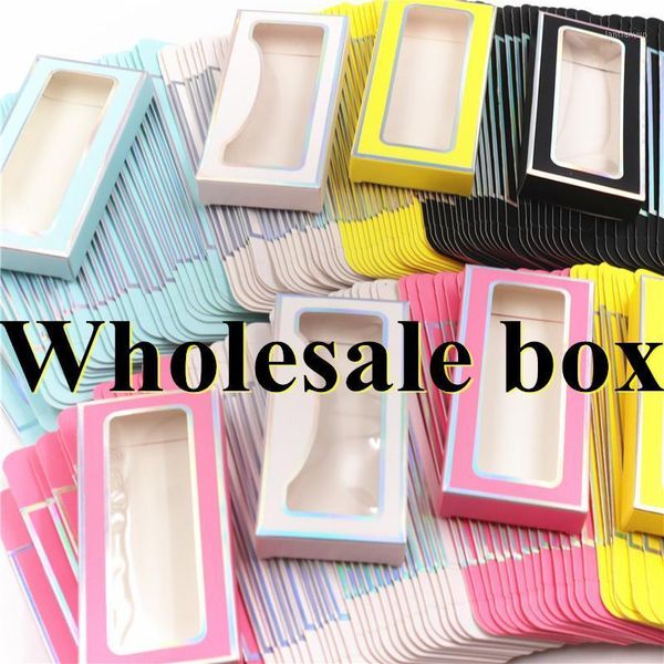 

eyelash packaging box wholesale 100 pcs 3d mink lashes bulk empty 25mm eyelashes cases false paper logo1