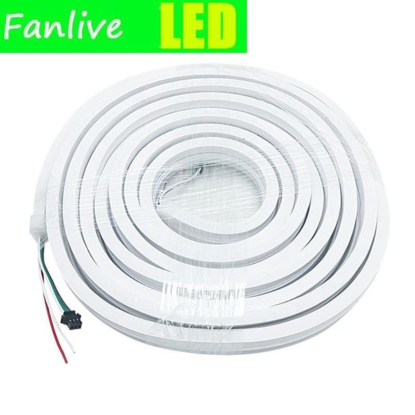

30m/lot ws2811 led neon strip light ws2812 individually addressable smart rgb 12v pixel strips waterproof ip67