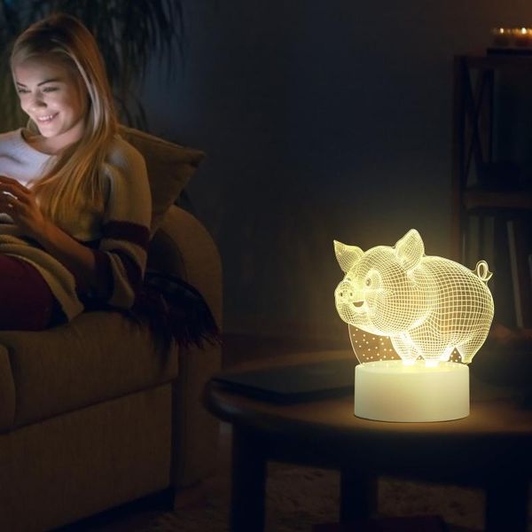 

night lights 3d led lamp creative novelty illusion table for home decorative light