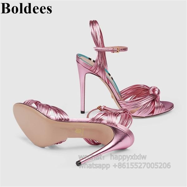 

fashion band design ankle wrap straps summer high heel butterfly knot open toe sandals, Black