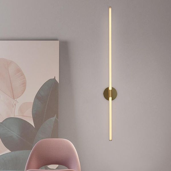 

wall lamp neo gleam gold plated modern led lights for bedroom living room corridor 360Â° glow mounted fixtures