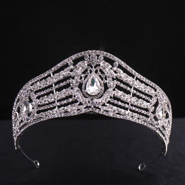

headpieces european baroque luxury korean bridal crown wedding dress party birthday princess tiara, Silver