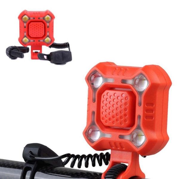 

in 1 bicycle speaker light 140db usb charging mountain bike road front handle electronic lights