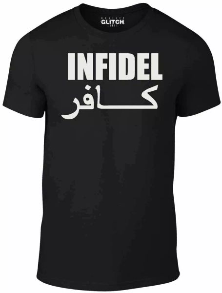 

infidel t-shirt - english t shirt retro cool military funny slogan joke gift tee, White;black