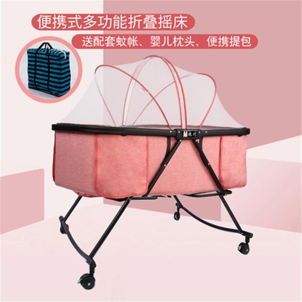 

baby bed foldable born crib shaker portable bb cradle light small cribs