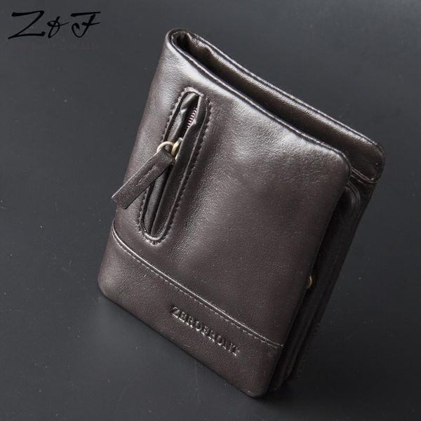 

wallets leather wallet head short oil wax korean casual vertical youth soft trend, Red;black