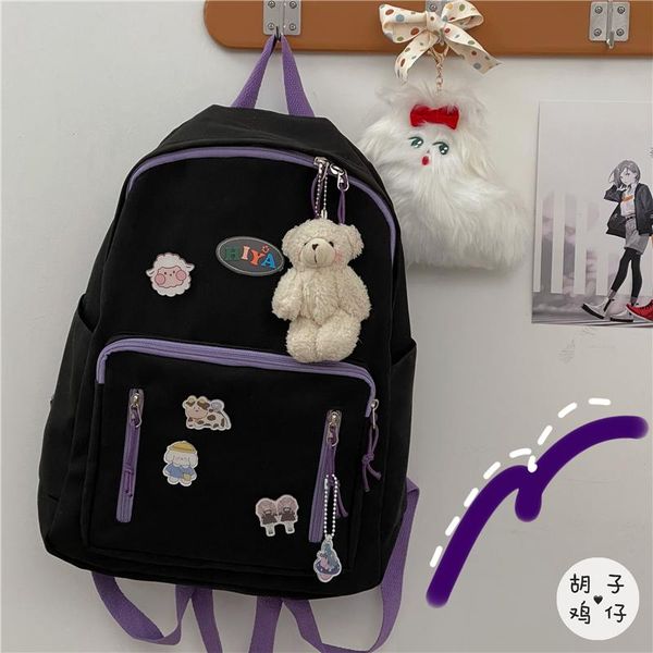 

harajuku vintage girl backpack korean style hong kong school bag large capacity