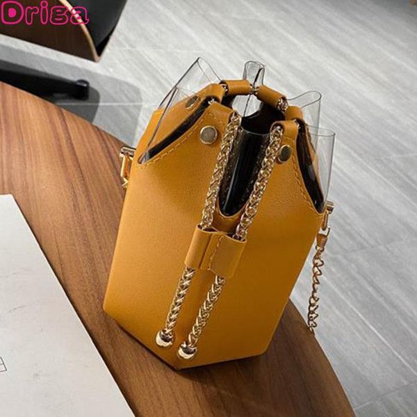 

driga women shoulder bags messenger handbags female bucket bag 2021 fashion chain solid color pu leather elegant casual cross body