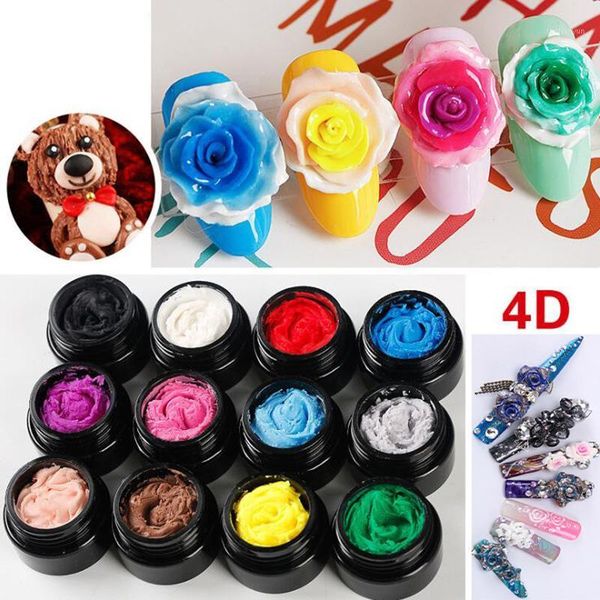 

colors 4d nail led gel uv nails polish art 3d soak off polish1, Red;pink