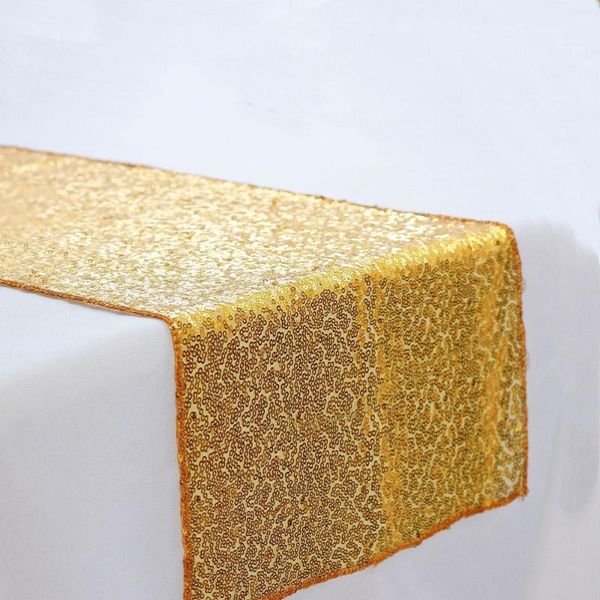 

paillette table runners party cloth decor (golden)