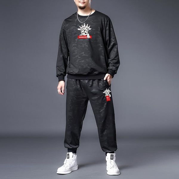 

men's tracksuits plus size 7xl 6xl 5xl winter men set casual warm thick hooded jacket+pants 2pc sets hoodies tracksuit male sports suit, Gray