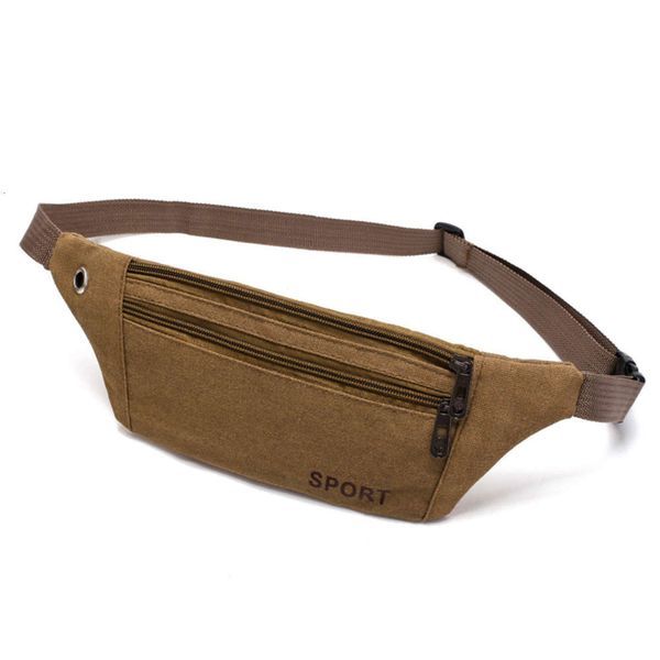 

canvas waist bag outdoor satchel chest men's sports waterproof wallet mobile phone