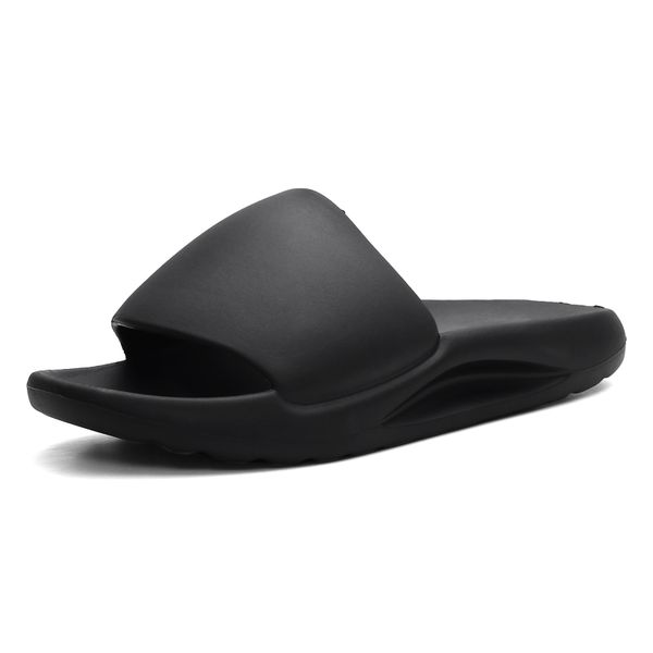 

designer shoes big size 46 47 48 summer casual sandals men platform beach slippers breathable hole flats male clogs water shoes, Black