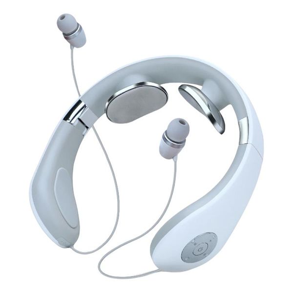 

storage baskets neck-mounted pc silicone 5.0 bluetooth usb headset intelligent cervical massage feature compress support folding