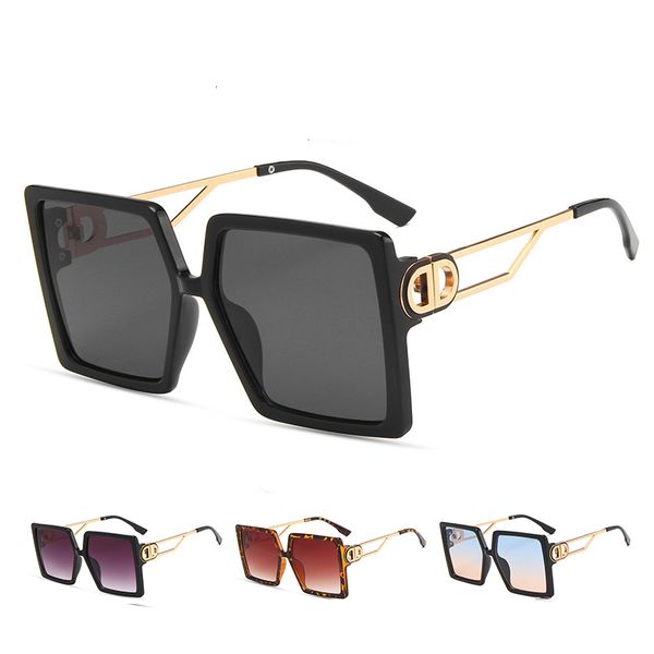 

2021 summer brand design d square oversized sunglasses for women men fashion retro outdoor driving travel big sun glasses ladies eyeglasses, White;black