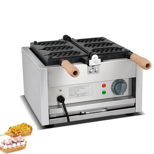 CarrieLin Piastra da Forno per Waffle Maker Forno Commerciale a Tre Griglie Elettrico in Acciaio Inossidabile Hot Dog Baker 220V in Attrezzature per la Ristorazione