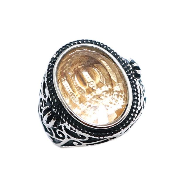 

cluster rings 316l stainless steel est silver color crown ring, Golden;silver