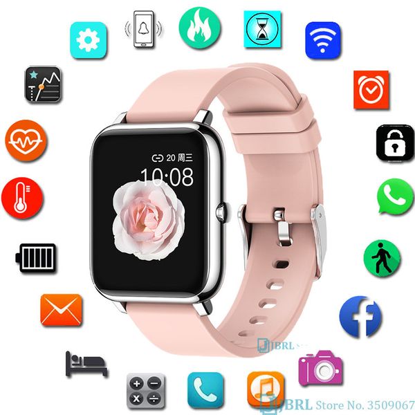 

fashion full touch smart watch square women men sport watch electronic ladies wrist watch for andriod ios smart clock smartwatchg, Slivery;brown