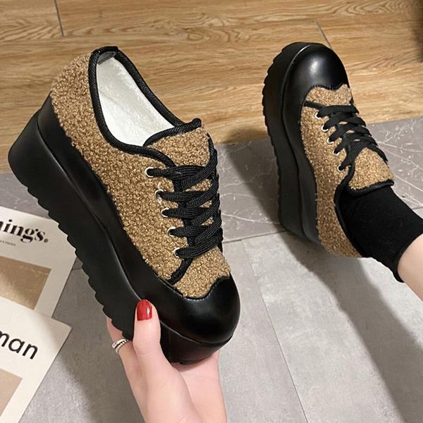 

boots women winter 2021 arrival warm snow shoes thick plush platform ankle no-slip, Black