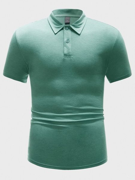 

men solid half button polo shirt d0dc#, White;black