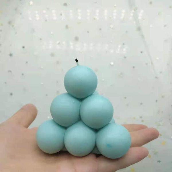 

craft tools 3d 10 round ball silicone candle mould diy sphere shape aromatherapy