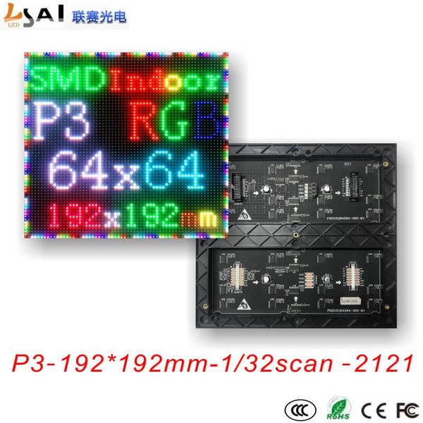 

display liansai p3 rgb pixel panel hd 64x64 dot matrix smd led module