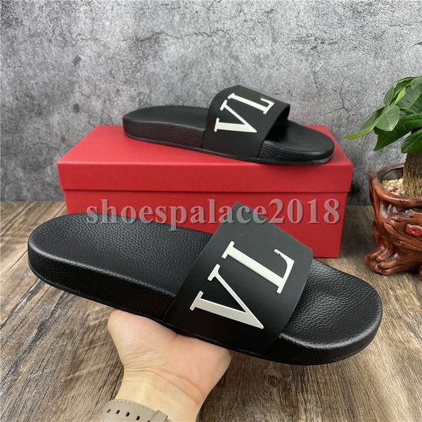 

men women slides with box ladies beach slipper espadrilles stud sli dcfgl non-slip bjhfhhu mens casual spikes shoes rhinestone flat rubber s, Black