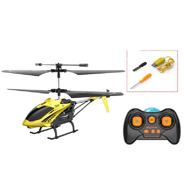 

drones s11 3ch color red yellow single-blade electronic gyroscope led light omni-directional controls alloy rc helicopter rtf for kids