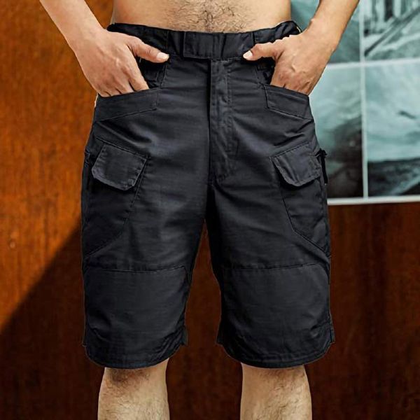 

men's shorts five-point pants fashion summer casual classic twill relaxed fit work wear combat safety cargo, White;black