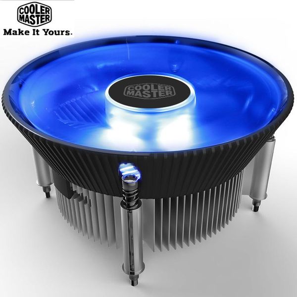 

cooler master i70 i70c mini cpu radiator 12cm led blue light quiet fan for intel 1156 1155 1151 1150 120mm pc heatsink fans & coolings
