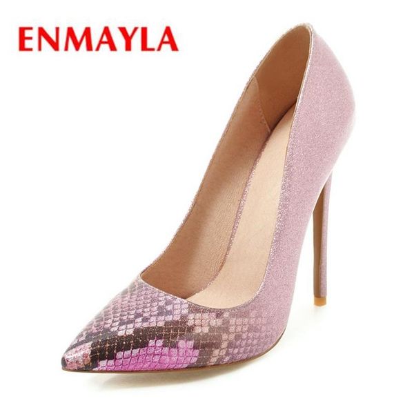 

dress shoes enmayla synthetic pointed toe casual thin heels slip-on woman high heel womens size 34-44 zyl2289, Black