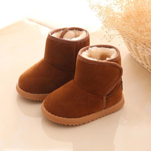 

boots baby girl boy winter child style cotton boot warm snow slip-on comfortable soft kids shoes, Black;grey