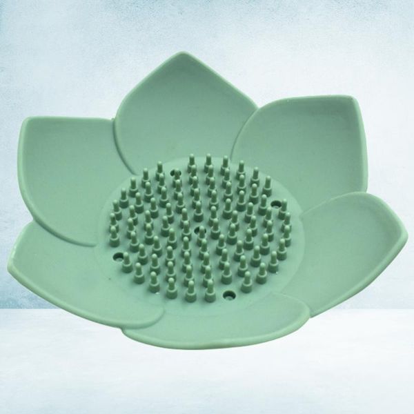 

soap dishes 1pc silicone petals shaped dish creative flower-shaped holder household draining box storage tray hand