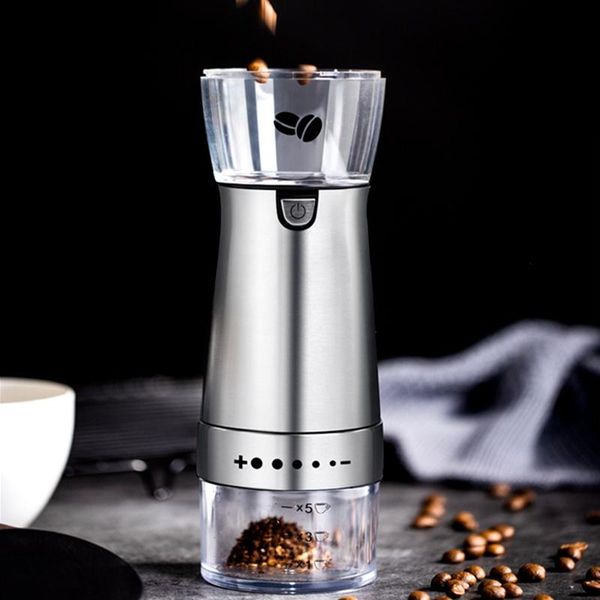 

electric coffee grinders zk30 grinder stainless steel adjustable professional usb bean mill pepper grinding machine kitchen tools