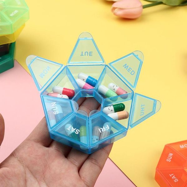

storage bottles & jars 7 days travel organizer portable dispenser container tablet candy box holder case