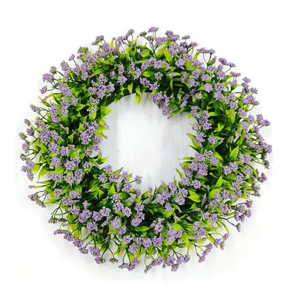 

fake plant artificial wreath wall hanging round wedding festival supplies 46cm gypsophila home decoration dried flowers decorative & wreaths