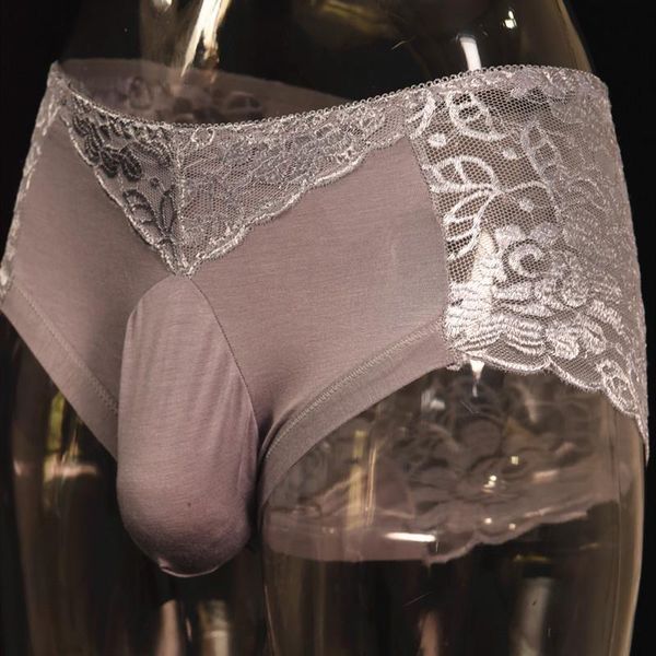 

men lingerie gay sissy stretch briefs sheer lace elastic cotton cock bag u convex pouch brief erotic underwear men's g-strings, Black;brown