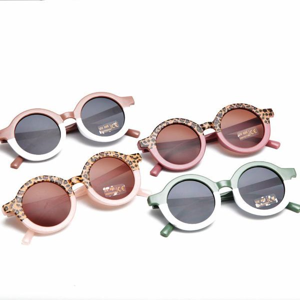 

sunglasses for child hit color round frame sunglass outdoor trendy glasses personality retro anti-uv kid, White;black