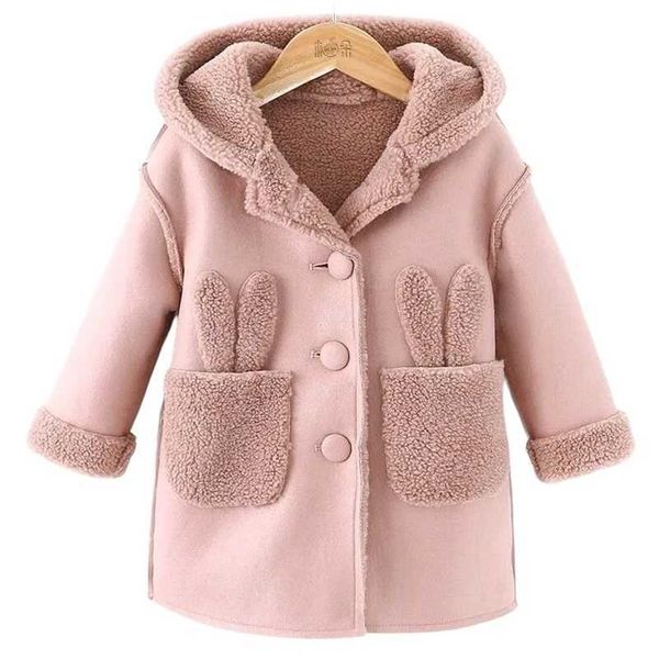 Wintermantel für Mädchen Dicke Wolljacke Mode Plaid Kinder Oberbekleidung Herbst England Teenager Kleidung Schule 211204