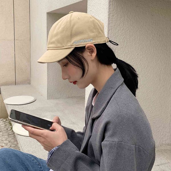

ins leisure short brim cap female spring summer sun hat fashion korean versatile soft girl baseball cap fashion brand male, Blue;gray