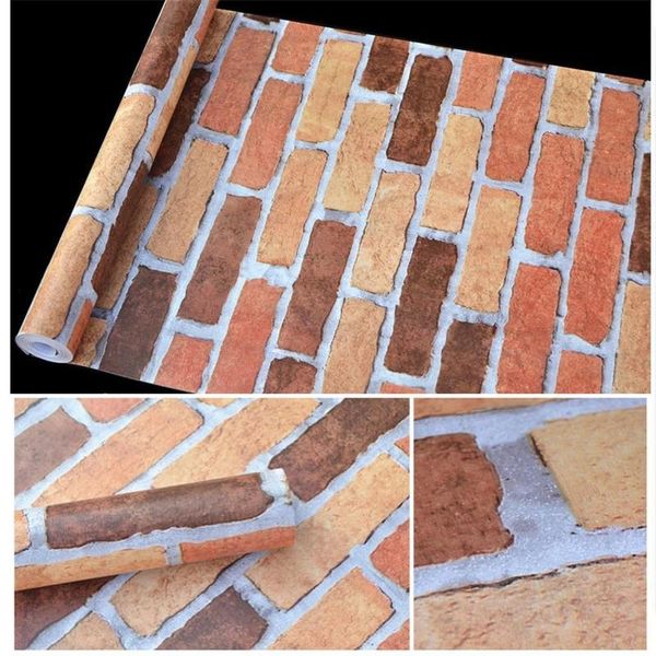 

wallpapers 10m living room kitchen bathroom papel de pared home wall sticker decor pvc brick stone papier peint