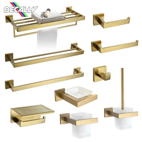 

bath hardware sets golden matte bathroom accessories set towel rack toilet paper holder hook soap dish brush accessory