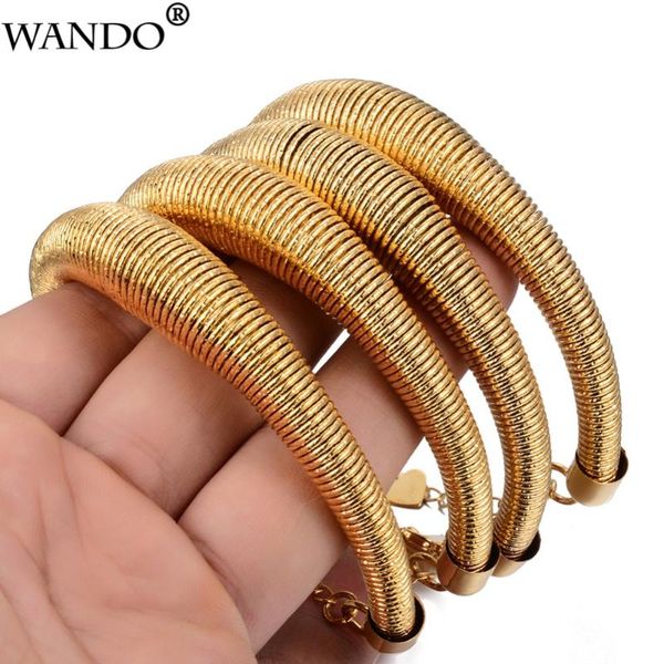 

wando 4pcs gold colour ethnic bangle/bracelet for women bangles copper wire bracelet mother jewelry gifts dubai france b6 bangle, Black