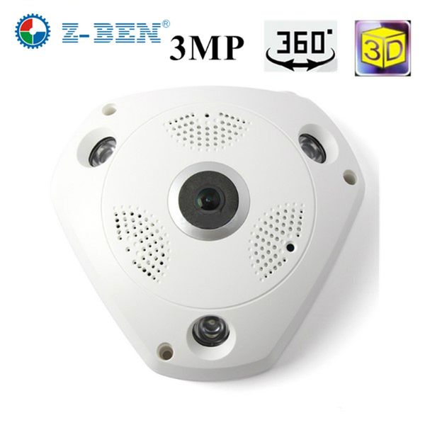 

zben 2022 brand new 360 degree panorama vr cam hd 1080p/ 3mp wireless wifi ip camera home security surveillance system webcam cctv p2p