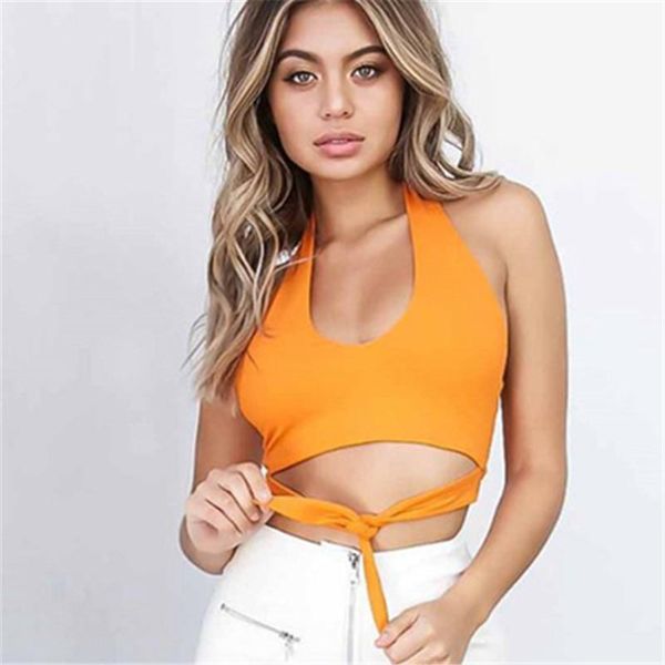 

women's tanks & camis tank crop vest solid harajuku korean female off shoulder knitted khaki white summer women top