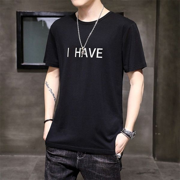 

t-shirts men's short 2021 spring and summer fashion brand exterior base coat half sleeve t-shirt korean trend pau7, White;black